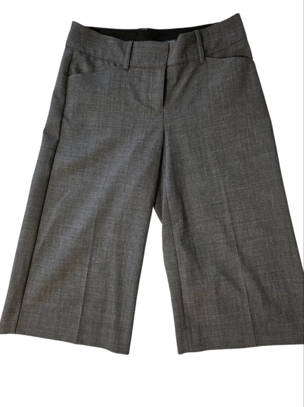 Express The Editor Gray Wide-Leg Culotte Pants